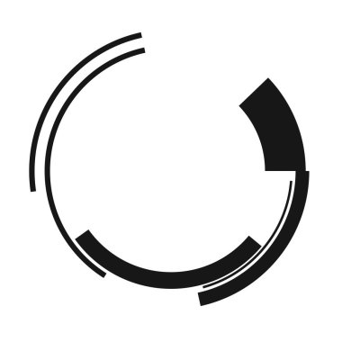 Dönen geometrik bilim kurgu GUI UI hud dairesi, dairesel simge, element