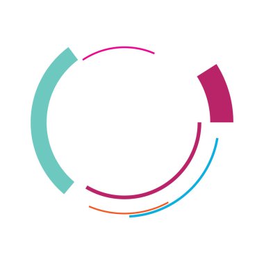 Dönen geometrik bilim kurgu GUI UI hud dairesi, dairesel simge, element