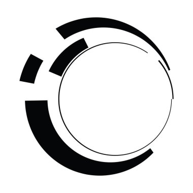Dönen geometrik bilim kurgu GUI UI hud dairesi, dairesel simge, element