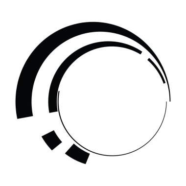 Dönen geometrik bilim kurgu GUI UI hud dairesi, dairesel simge, element