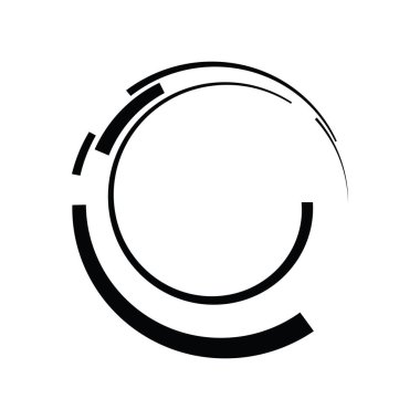 Dönen geometrik bilim kurgu GUI UI hud dairesi, dairesel simge, element