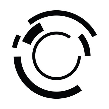 Dönen geometrik bilim kurgu GUI UI hud dairesi, dairesel simge, element