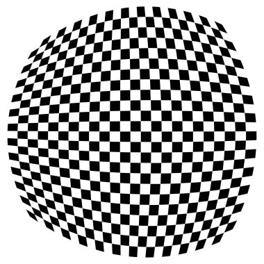 Damalı, kare desenli element. Yarış, yarış, bitiş bayrağı. Satranç tahtası, dama tahtası şekil vektörü - stok vektör illüstrasyonu, klip sanatları grafikleri