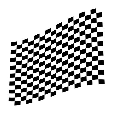 Damalı, kare desenli element. Yarış, yarış, bitiş bayrağı. Satranç tahtası, dama tahtası şekil vektörü - stok vektör illüstrasyonu, klip sanatları grafikleri