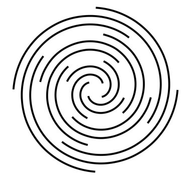 Sarmal, girdap, girdap ve girdap elementi. Helix, volt dalgalanması, girdap şekli - stok vektör illüstrasyonu, klip-sanat grafikleri