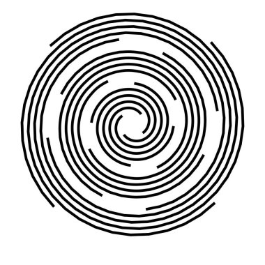 Sarmal, girdap, girdap ve girdap elementi. Helix, volt dalgalanması, girdap şekli - stok vektör illüstrasyonu, klip-sanat grafikleri