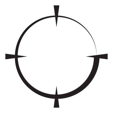 Nişan al, hedef al, nişan al, ikon. Bullseye için parçacık sembolü, nokta kavramları - stok vektör illüstrasyonu, klip sanatları grafikleri