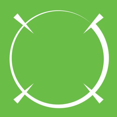 Nişan al, hedef al, nişan al, ikon. Bullseye için parçacık sembolü, nokta kavramları - stok vektör illüstrasyonu, klip sanatları grafikleri