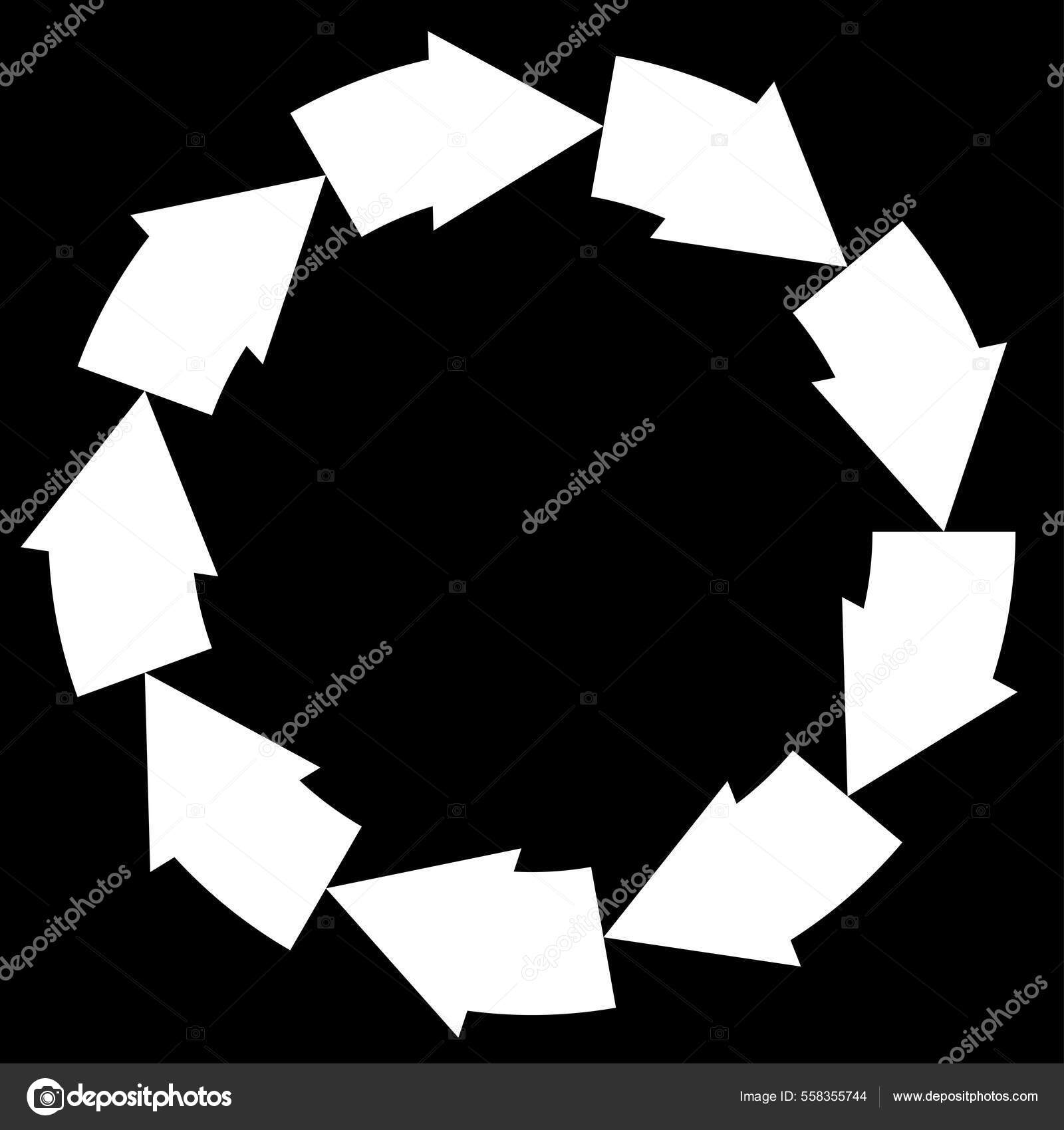 Circular Circle Arrows Repetion Recycle Cycle Icon Symbol Stock Vector ...