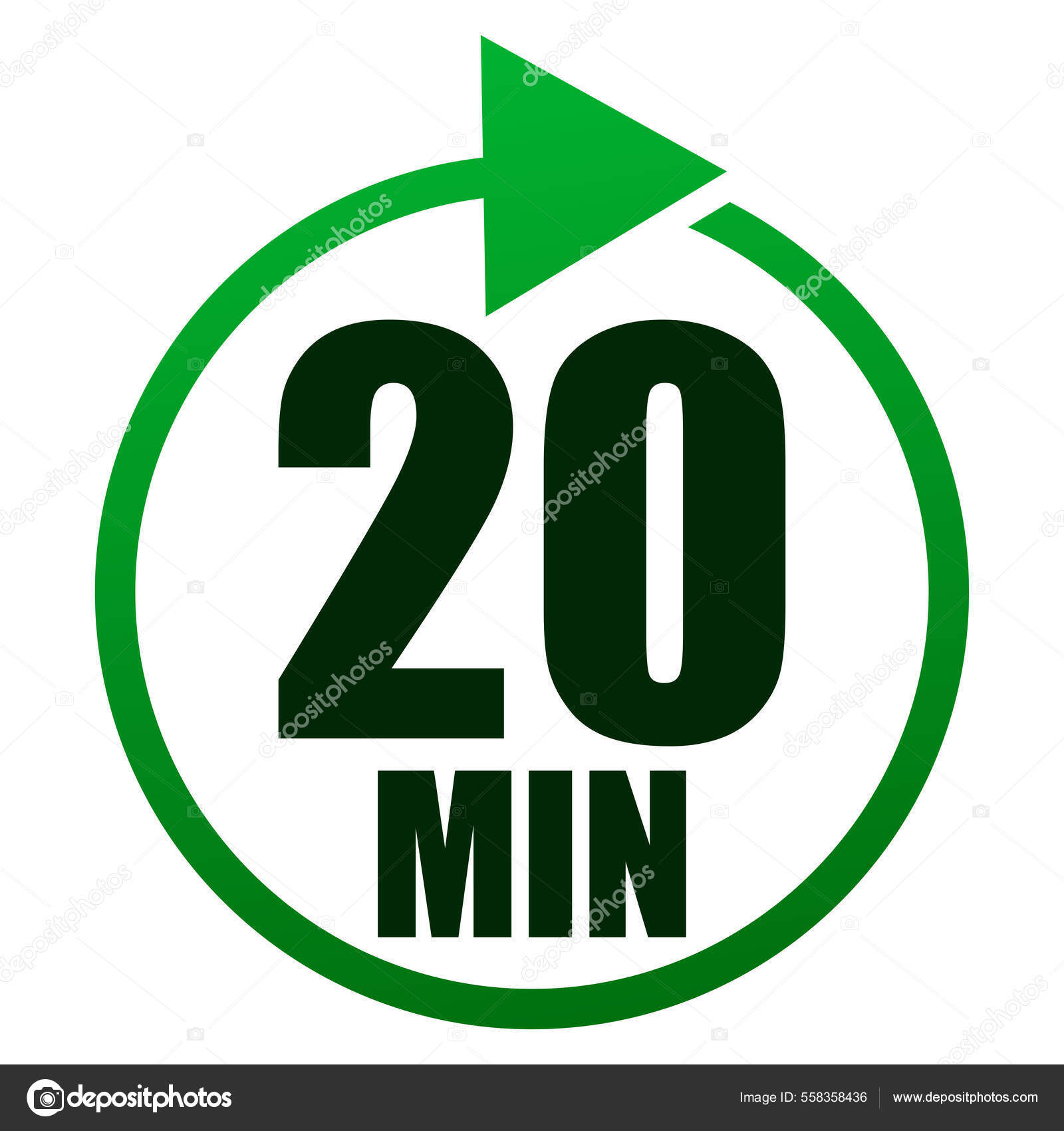 Min Turnaround Time Icon Circular Arrow Stock Vector Image by