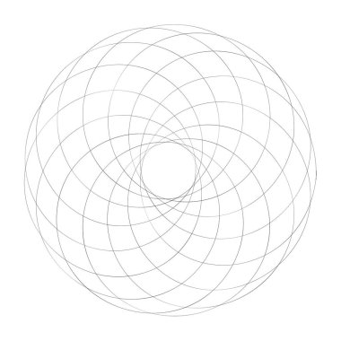 Soyut çember motifi. Mandala şekli, ikon. Yuvarlak süs, süs, dekorasyon sembolü, element