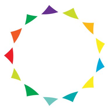 Soyut çember motifi. Mandala şekli, ikon. Yuvarlak süs, süs, dekorasyon sembolü, element