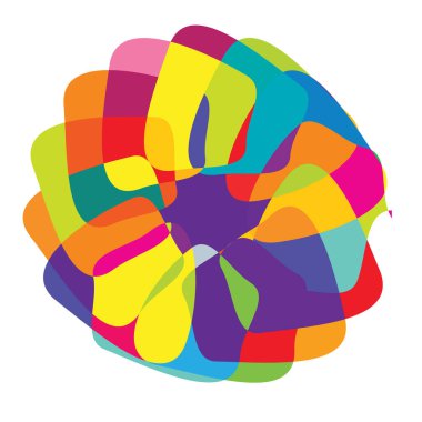 Soyut çember motifi. Mandala şekli, ikon. Yuvarlak süs, süs, dekorasyon sembolü, element