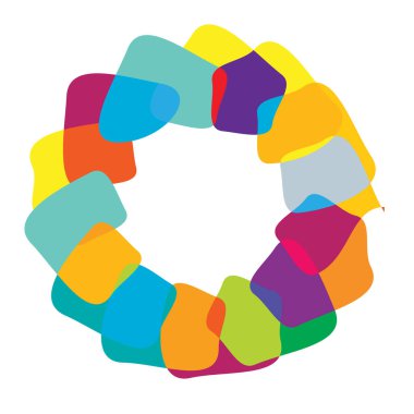 Soyut çember motifi. Mandala şekli, ikon. Yuvarlak süs, süs, dekorasyon sembolü, element