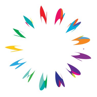 Soyut çember motifi. Mandala şekli, ikon. Yuvarlak süs, süs, dekorasyon sembolü, element