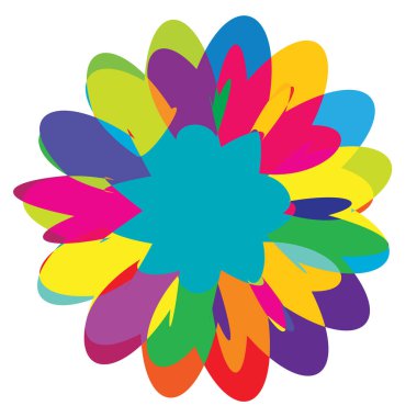 Soyut çember motifi. Mandala şekli, ikon. Yuvarlak süs, süs, dekorasyon sembolü, element