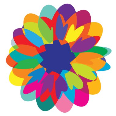 Soyut çember motifi. Mandala şekli, ikon. Yuvarlak süs, süs, dekorasyon sembolü, element