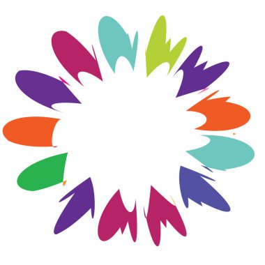 Soyut çember motifi. Mandala şekli, ikon. Yuvarlak süs, süs, dekorasyon sembolü, element