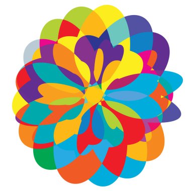 Soyut çember motifi. Mandala şekli, ikon. Yuvarlak süs, süs, dekorasyon sembolü, element