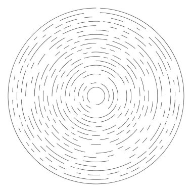 Rastgele dairesel çizgiler. Soyut geometrik çember vektör elemanı. Patlama, spiral, girdap etkisi