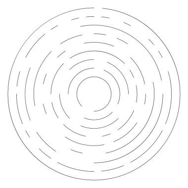 Rastgele dairesel çizgiler. Soyut geometrik çember vektör elemanı. Patlama, spiral, girdap etkisi