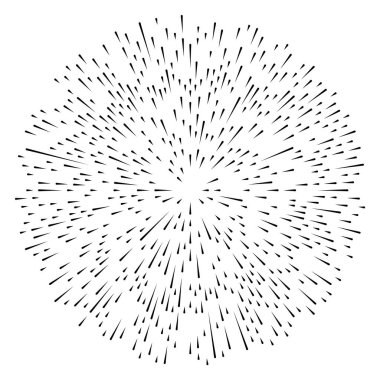 Rastgele dairesel çizgiler. Soyut geometrik çember vektör elemanı. Patlama, spiral, girdap etkisi