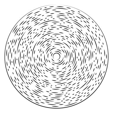 Rastgele dairesel çizgiler. Soyut geometrik çember vektör elemanı. Patlama, spiral, girdap etkisi