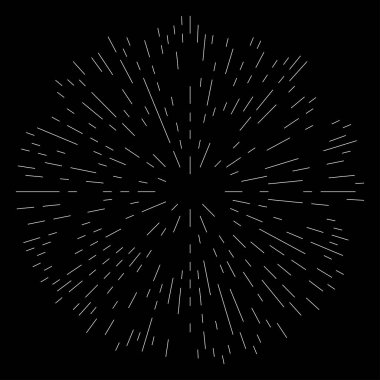 Rastgele dairesel çizgiler. Soyut geometrik çember vektör elemanı. Patlama, spiral, girdap etkisi