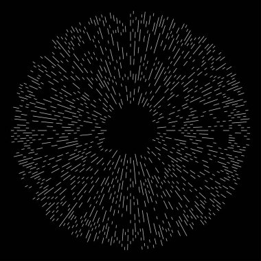 Rastgele dairesel çizgiler. Soyut geometrik çember vektör elemanı. Patlama, spiral, girdap etkisi