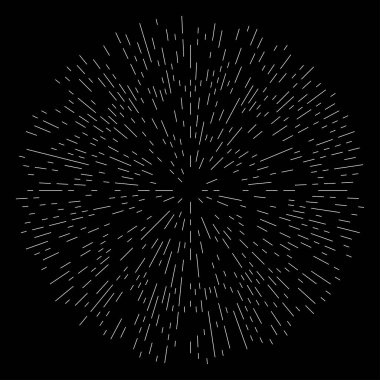 Rastgele dairesel çizgiler. Soyut geometrik çember vektör elemanı. Patlama, spiral, girdap etkisi