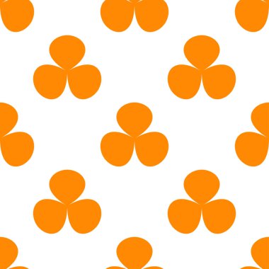 Sade turuncu, sarı çiçekler, pürüzsüz yapraklar, tekrarlanabilir desenler, arka plan. Doğa, ekoloji, botanik ve bahçecilik konsepti. Çiçek siluetleri, semboller ve motifler tekrarlanan doku. Stock vektör illüstrasyonu, klip- art grafikleri