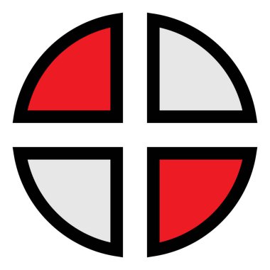 Soyut çember, dairesel geometrik grafik, ikon ve sembol. Radikal, konsantre element, logo şekli