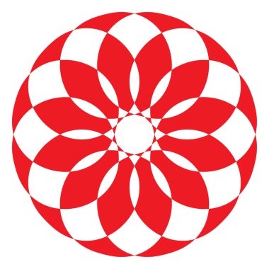 Soyut çember, dairesel geometrik grafik, ikon ve sembol. Radikal, konsantre element, logo şekli