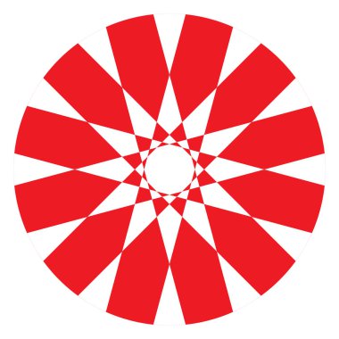 Soyut çember, dairesel geometrik grafik, ikon ve sembol. Radikal, konsantre element, logo şekli