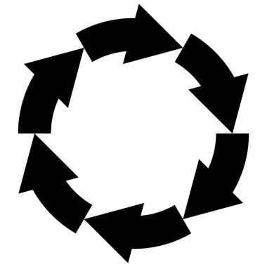 Dairesel, çember okları tekrarla, geri dönüşüm, döngü simgesi, sembol
