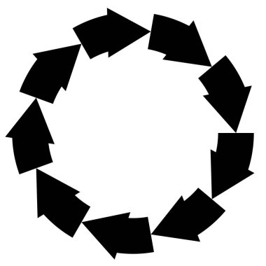 Dairesel, çember okları tekrarla, geri dönüşüm, döngü simgesi, sembol