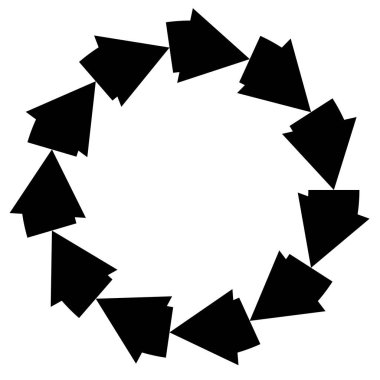 Dairesel, çember okları tekrarla, geri dönüşüm, döngü simgesi, sembol