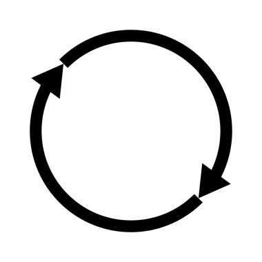 Dairesel, çember okları tekrarla, geri dönüşüm, döngü simgesi, sembol