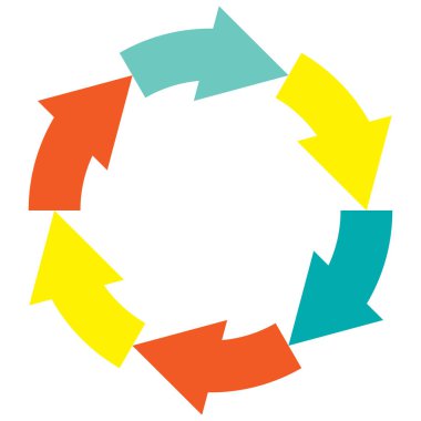 Dairesel, çember okları tekrarla, geri dönüşüm, döngü simgesi, sembol