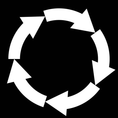 Dairesel, çember okları tekrarla, geri dönüşüm, döngü simgesi, sembol