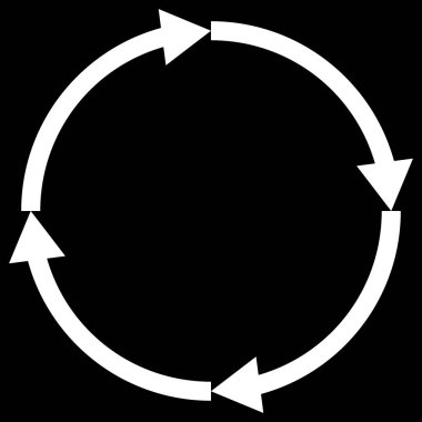 Dairesel, çember okları tekrarla, geri dönüşüm, döngü simgesi, sembol