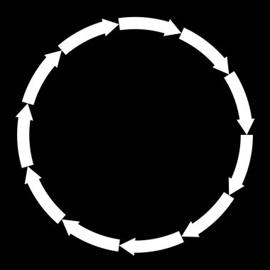 Dairesel, çember okları tekrarla, geri dönüşüm, döngü simgesi, sembol