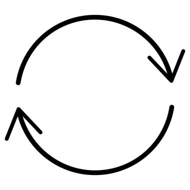 Döngüsel, daire şeklinde ok ögesi geri dönüşüm, güncelleme, yenile ve simgeyi yeniden yükle