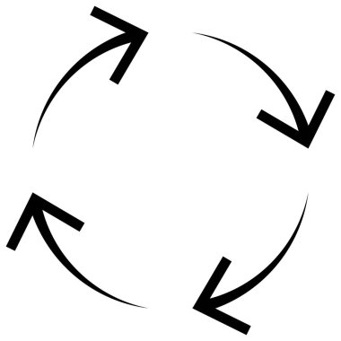 Döngüsel, daire şeklinde ok ögesi geri dönüşüm, güncelleme, yenile ve simgeyi yeniden yükle