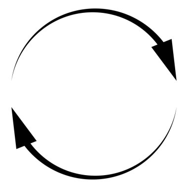 Döngüsel, daire şeklinde ok ögesi geri dönüşüm, güncelleme, yenile ve simgeyi yeniden yükle