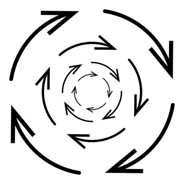 Döngüsel, daire şeklinde ok ögesi geri dönüşüm, güncelleme, yenile ve simgeyi yeniden yükle