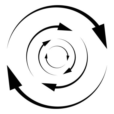 Döngüsel, daire şeklinde ok ögesi geri dönüşüm, güncelleme, yenile ve simgeyi yeniden yükle