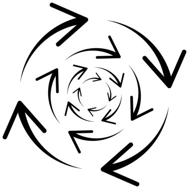 Döngüsel, daire şeklinde ok ögesi geri dönüşüm, güncelleme, yenile ve simgeyi yeniden yükle