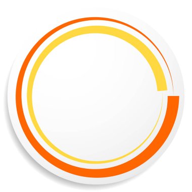 Çember, dairesel rozet, etiket, etiket ve düğme şeklinde boş boşluk. Fiyat etiketi, etiket ögesi