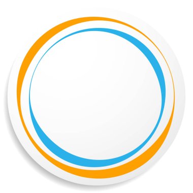 Çember, dairesel rozet, etiket, etiket ve düğme şeklinde boş boşluk. Fiyat etiketi, etiket ögesi